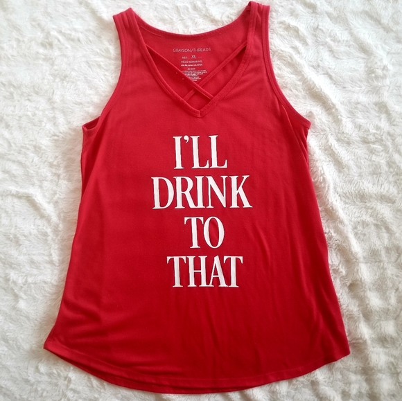 Fourth of July Tank! ❤️ Grayson Threads "I'll Drink To That" Graphic Tank - Picture 2 of 6